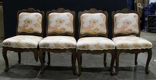 (lot of 4) French Louis XV style chairs