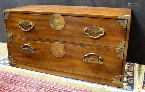 Henredon metal mounted chest of drawers