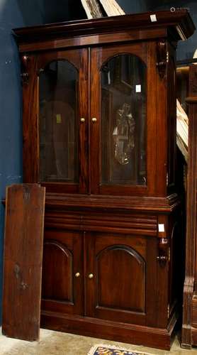 Renaissance Revival rosewood china cabinet