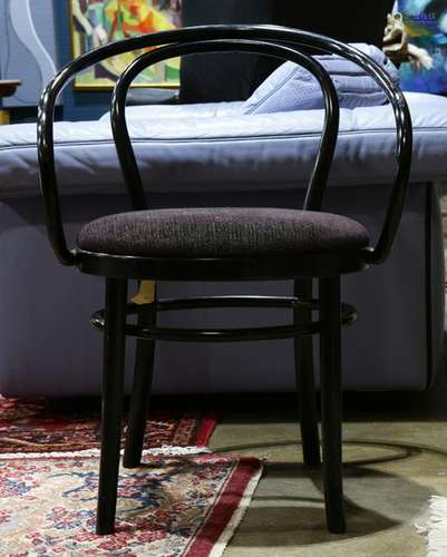 A Thonet New York ebonized bentwood armchair