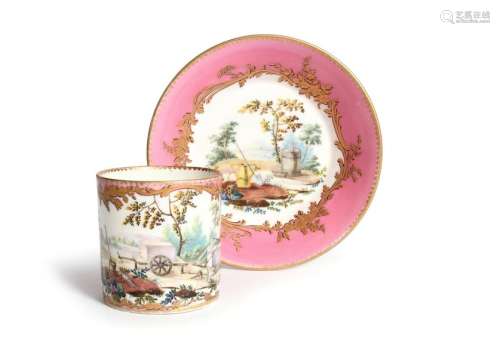 A Sèvres coffee can and saucer (gobelet litron et …