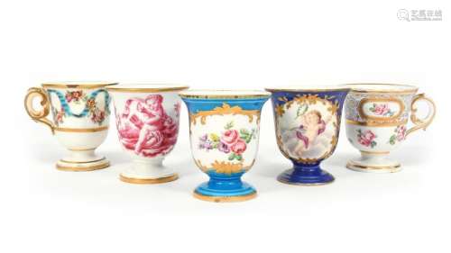 Five Sèvres ice cups (tasse à glace) c.1765 1790, …