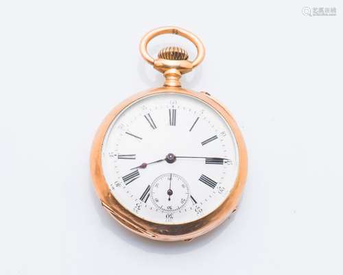 Montre de poche en or rose 18 carats (750 millième…