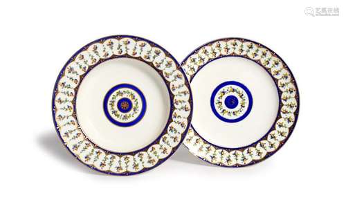 A Sèvres plate and a soup plate (assiette et assie…