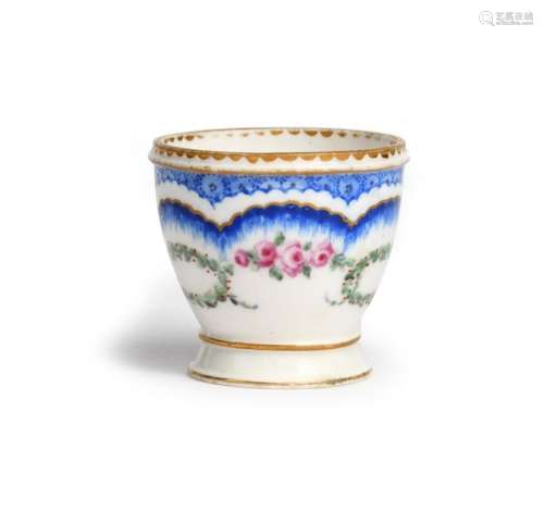A Sèvres egg cup (coquetier) c.1770 80, the small …