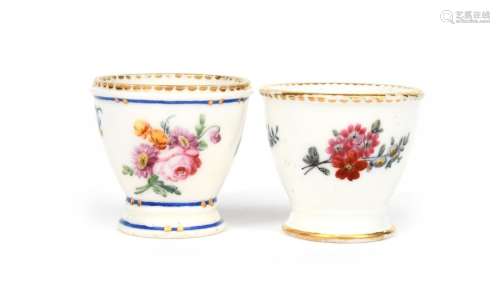 Two Sèvres egg cups (coquetiers) date codes for 17…