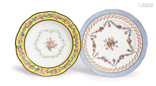 A Sèvres plate (assiette) and a soup plate (assiet…