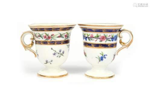 A pair of Sèvres ice cups (tasses à glace) c.1795 …