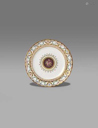 A Sèvres plate (assiette) from the Earl of Clare's…