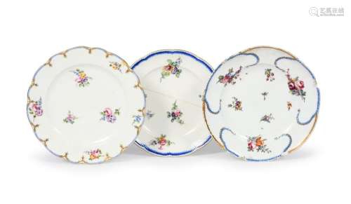 Two Sèvres plates 2nd half 18th century, one early…