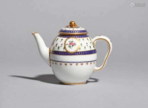 A Sèvres teapot and cover (théière calabré) c.1785…