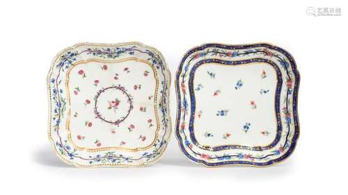 Two Sèvres square dishes (plateau carré) c.1788 95…