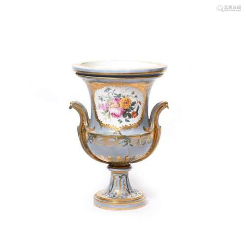 A rare and unusual Sèvres campana vase date code f…