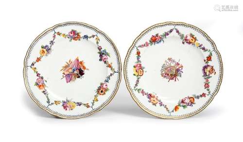 A pair of Sèvres plates from the Duke of Leinster …