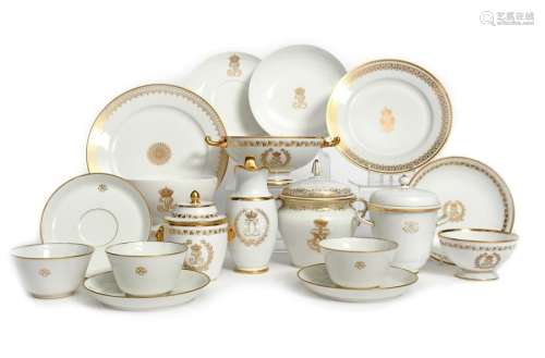 A group of Sèvres monogrammed porcelains 19th cent…