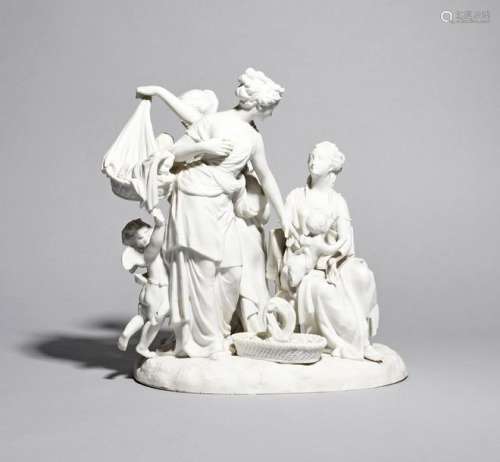 A Sèvres bisque porcelain figure group 19th centur…