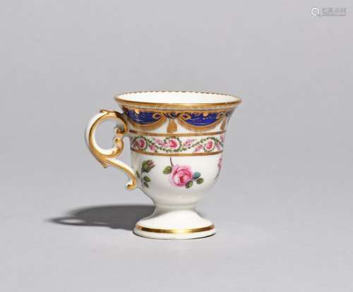 A Derby ice cup in the Sèvres manner c.1790, paint…
