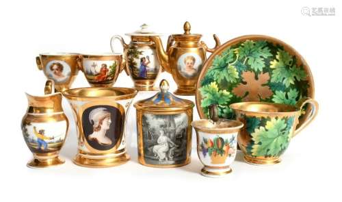 Two Continental porcelain miniature tea services 1…