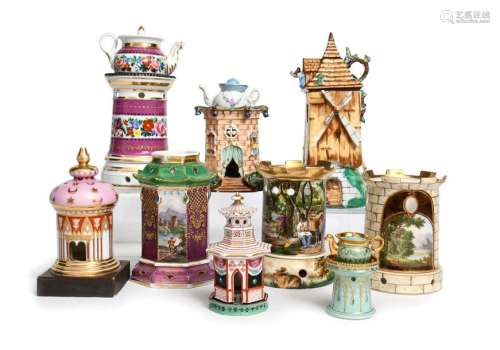 A group of Paris porcelain tea warmers (veilleuses…