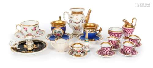 A group of Continental miniature porcelains most 1…