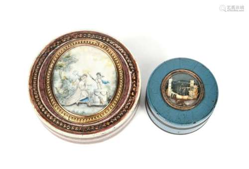 Λ A late 18th/early 19th century lacquered snuff b…