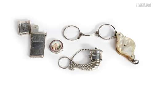 A small mixed lot, comprising silver items: a Geor…