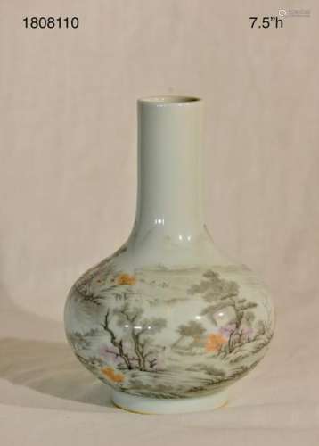 Chinese Porcelain Vase with Landscape Scene