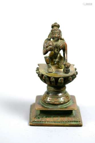 Indian Bronze Diety on Square Base
