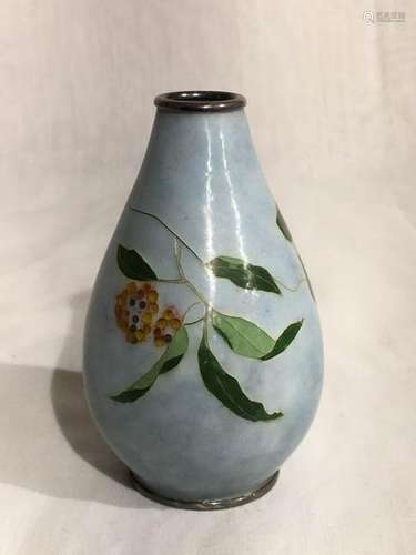 Japanese Cloisonne Vase - Berries