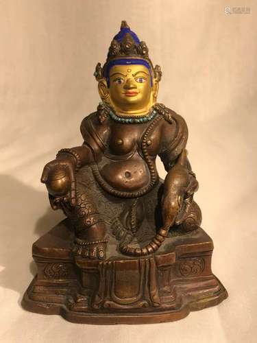 Nepalese Bronze Buddha with Rat