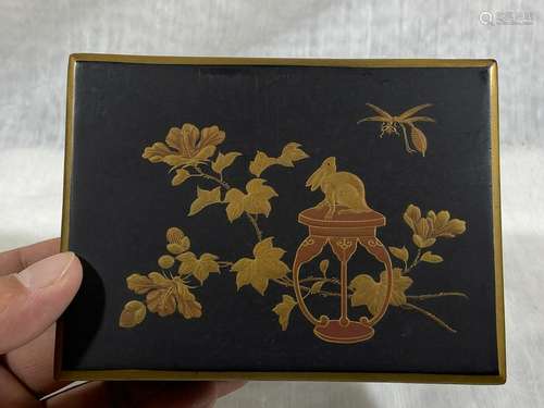 Japanese Lacquer Box with Rabbit