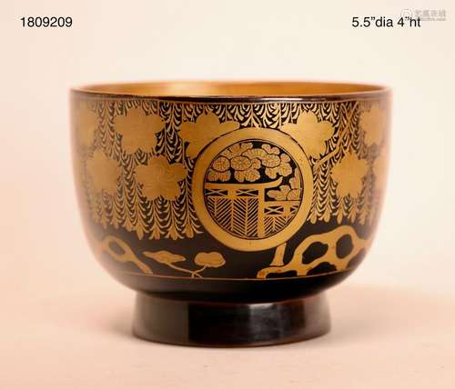 Edo Period Japanese Lacquer Bowl