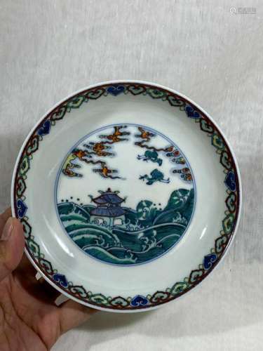 Chinese Doucai Porcelain Dish
