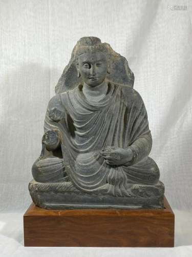 Gandhara Grey Schist Carving of Bust