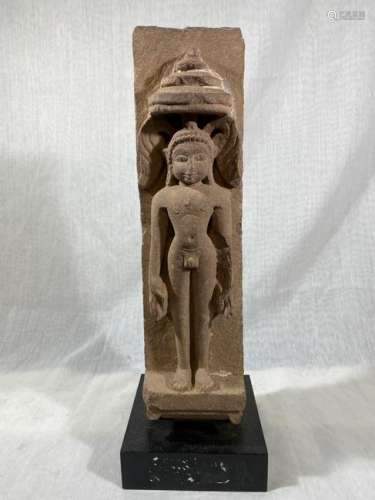 Antique Jain Sandstone Carving of Figure