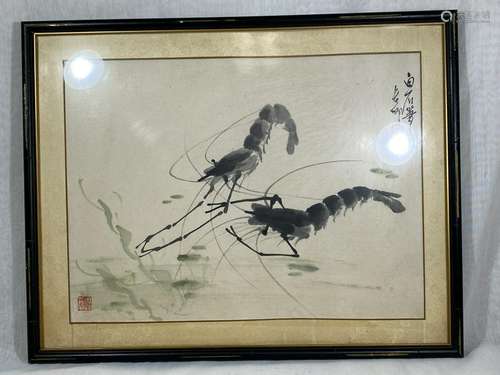 Chinese Water Color Painting - Shrimp