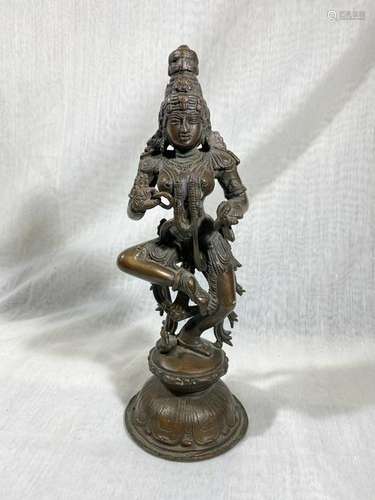 17th cen Indian Bronze Diety