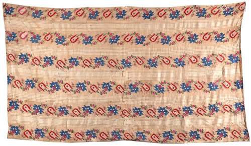 AN OTTOMAN SILK ON LINEN QUILT FACING