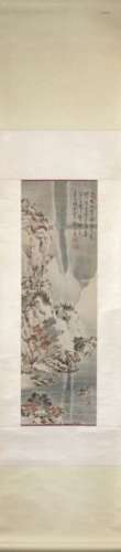 A CHINESE 'LANDSCAPE' HANGING SCROLL XINYU