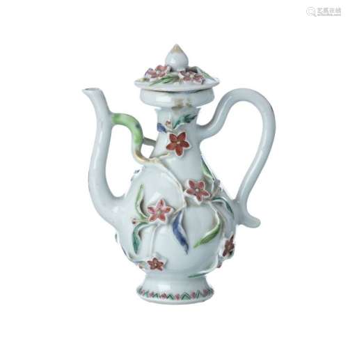 Famille rose porcelain wone ewer