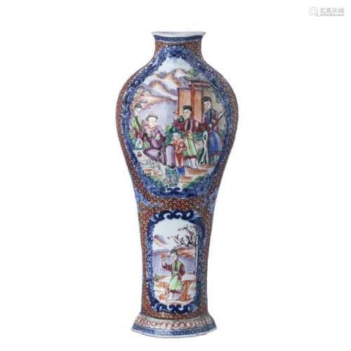 Vase 'Mandarin' in chinese porcelain