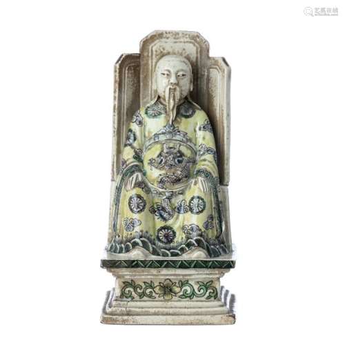 Elder figure in chinese ceramic, 19thC