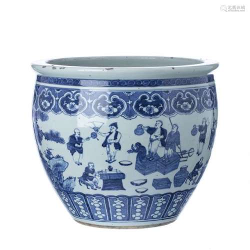 Flower pot in Chinese porcelain, Minguo