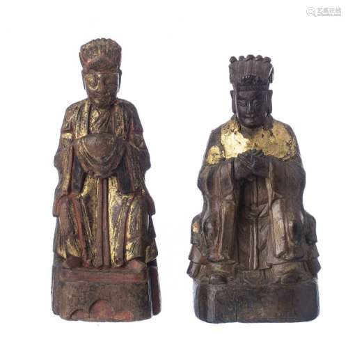 Pair of Chinese Wood Carvings