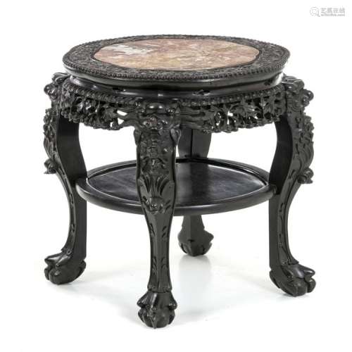 Chinese carved side table, Minguo