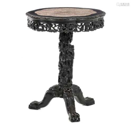 Chinese carved round table, Minguo