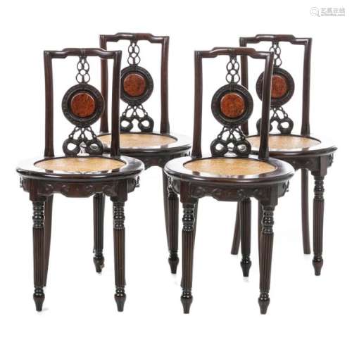 Four round chairs, Minguo