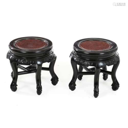 Pair of chinese bases for vases, Minguo