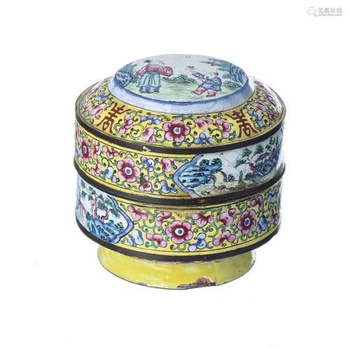 Canton enamel box