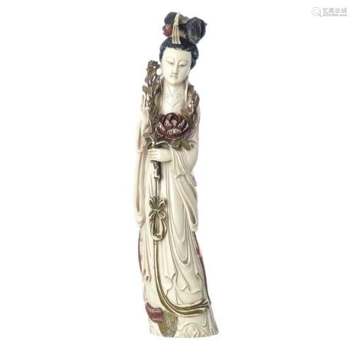 Guanyin in ivory, Minguo